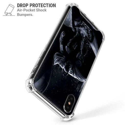 DC Comics Arkham Origins Batman In action pose iPhone XS Max Clear Case
